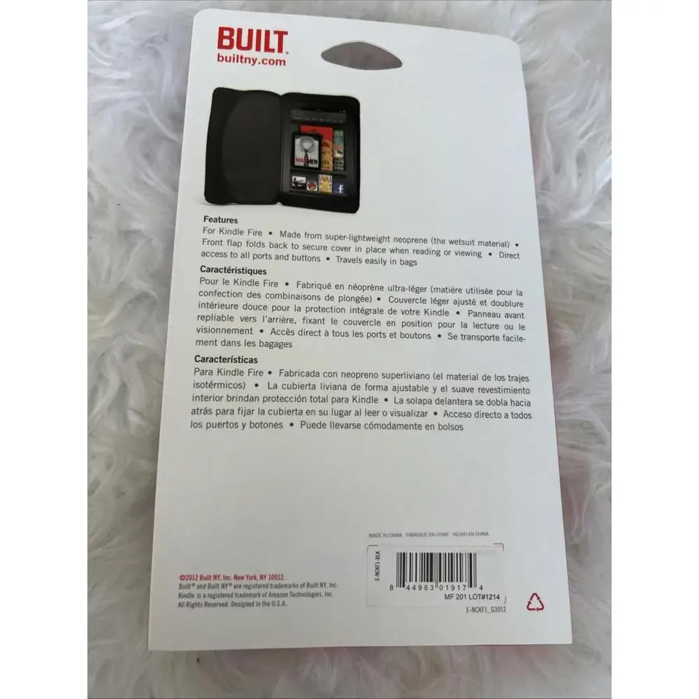 New BUILT Black Neoprene Stretch Cover For All Models Of Kindle Touch